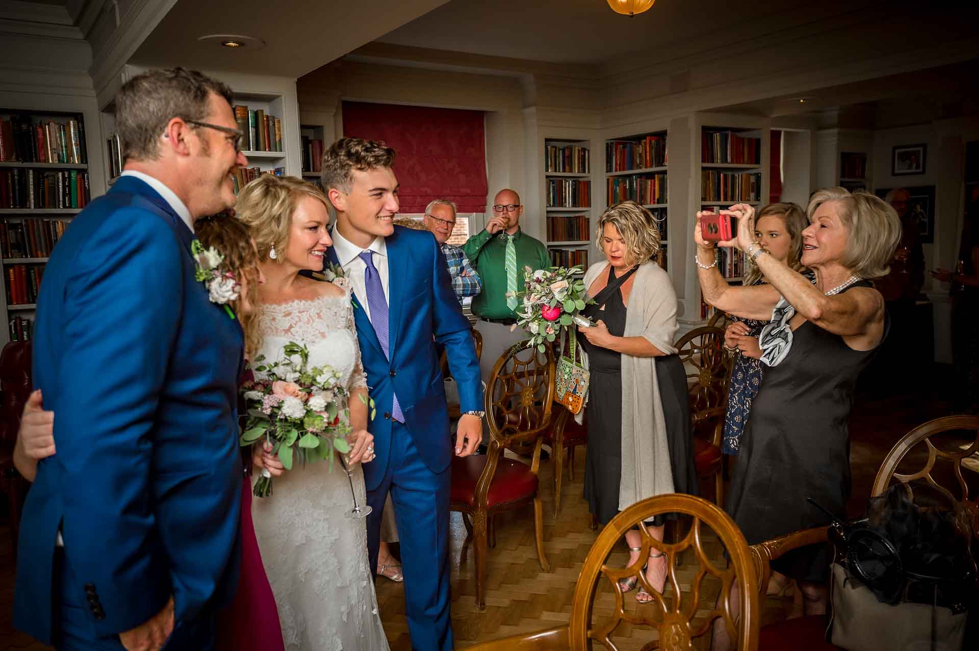 Guest taking photo at Bloomsbury Hotel wedding