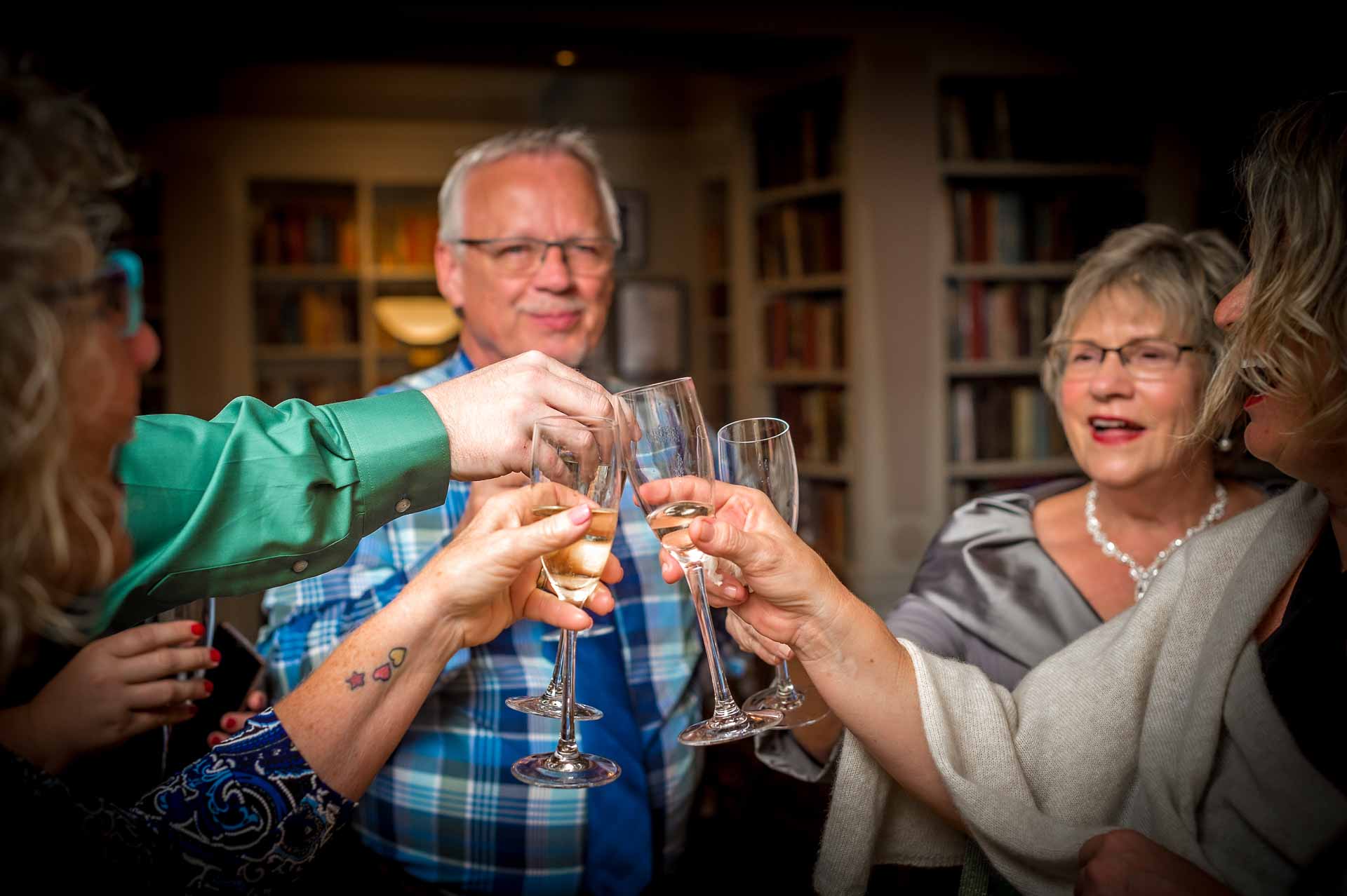 Wedding toast at Bloomsbury Hotel in London