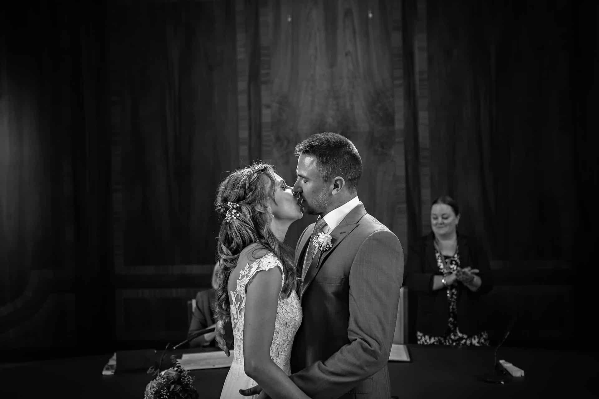 First Kiss at Short Notice Wedding