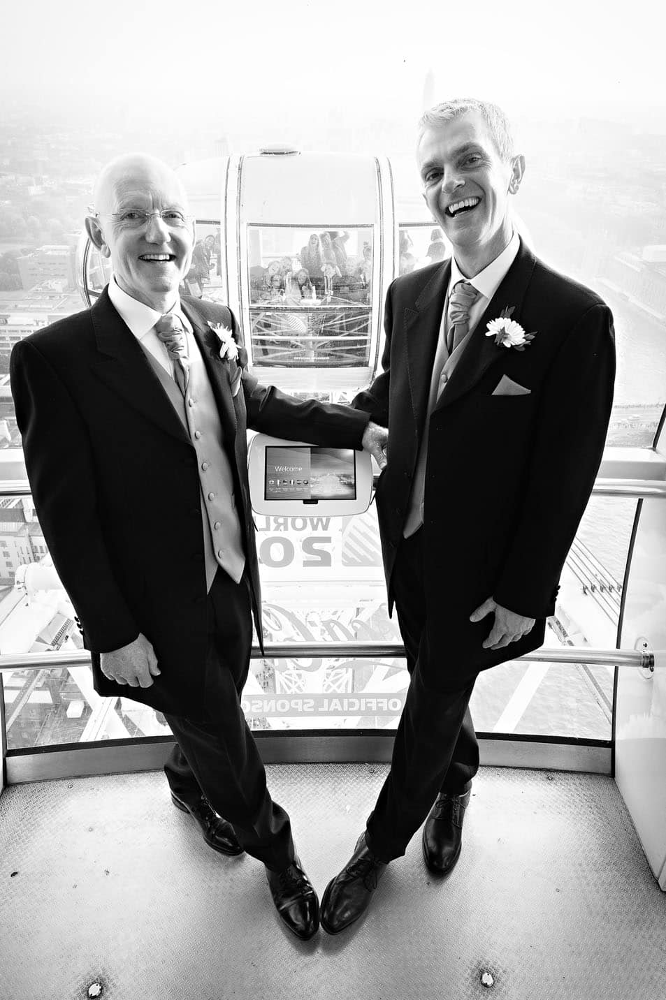 LGBT Wedding Couple Portrait on London Eye