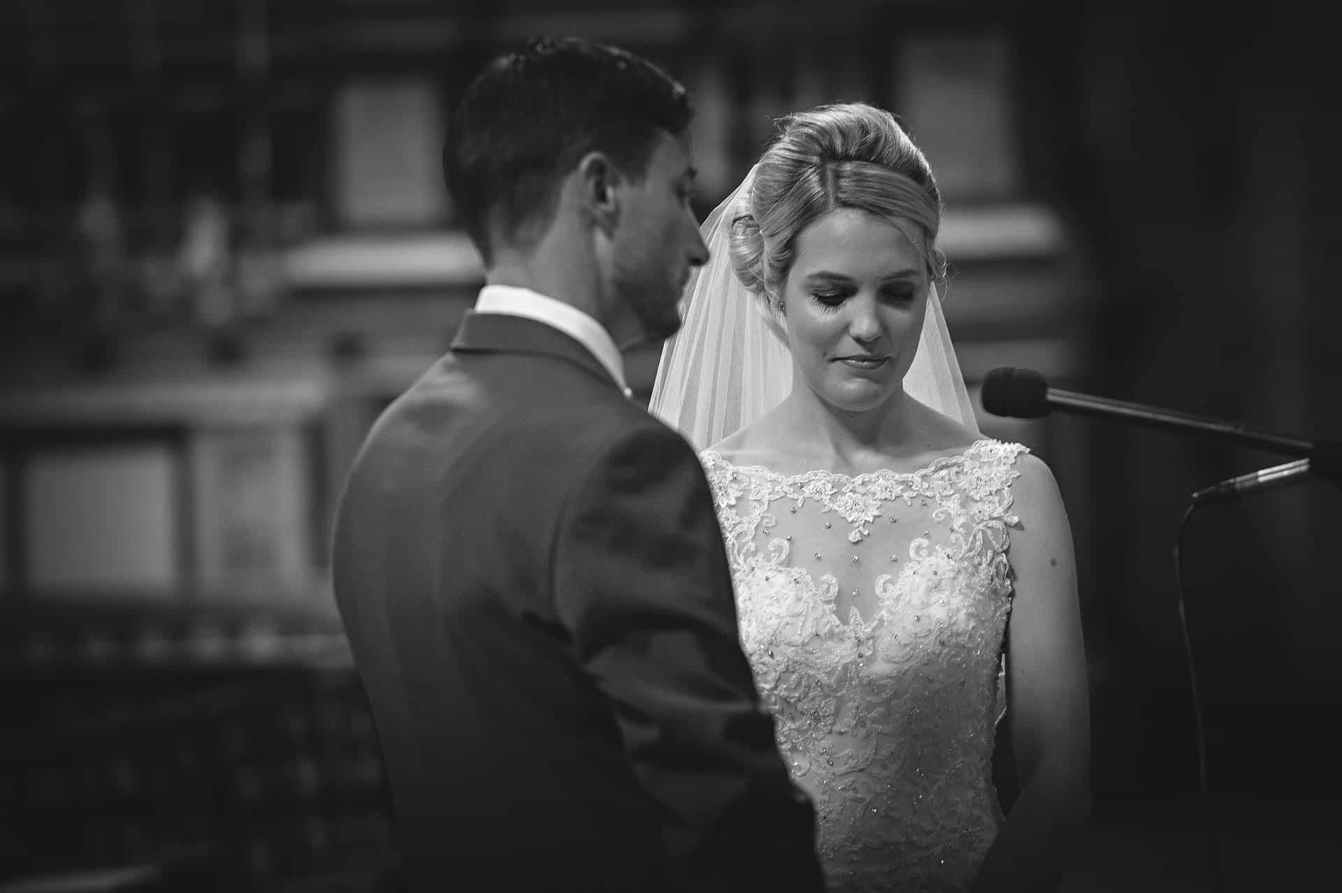 Bride Looking Thoughtful During Wedding at Brompton Oratory