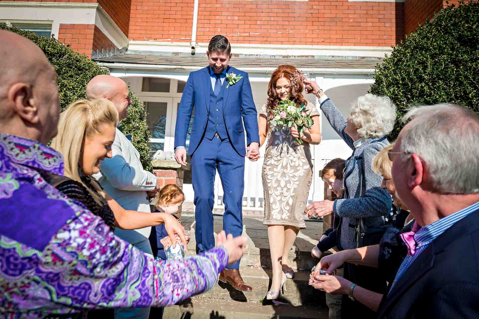 Confetti at Mansion House Wedding in Newport