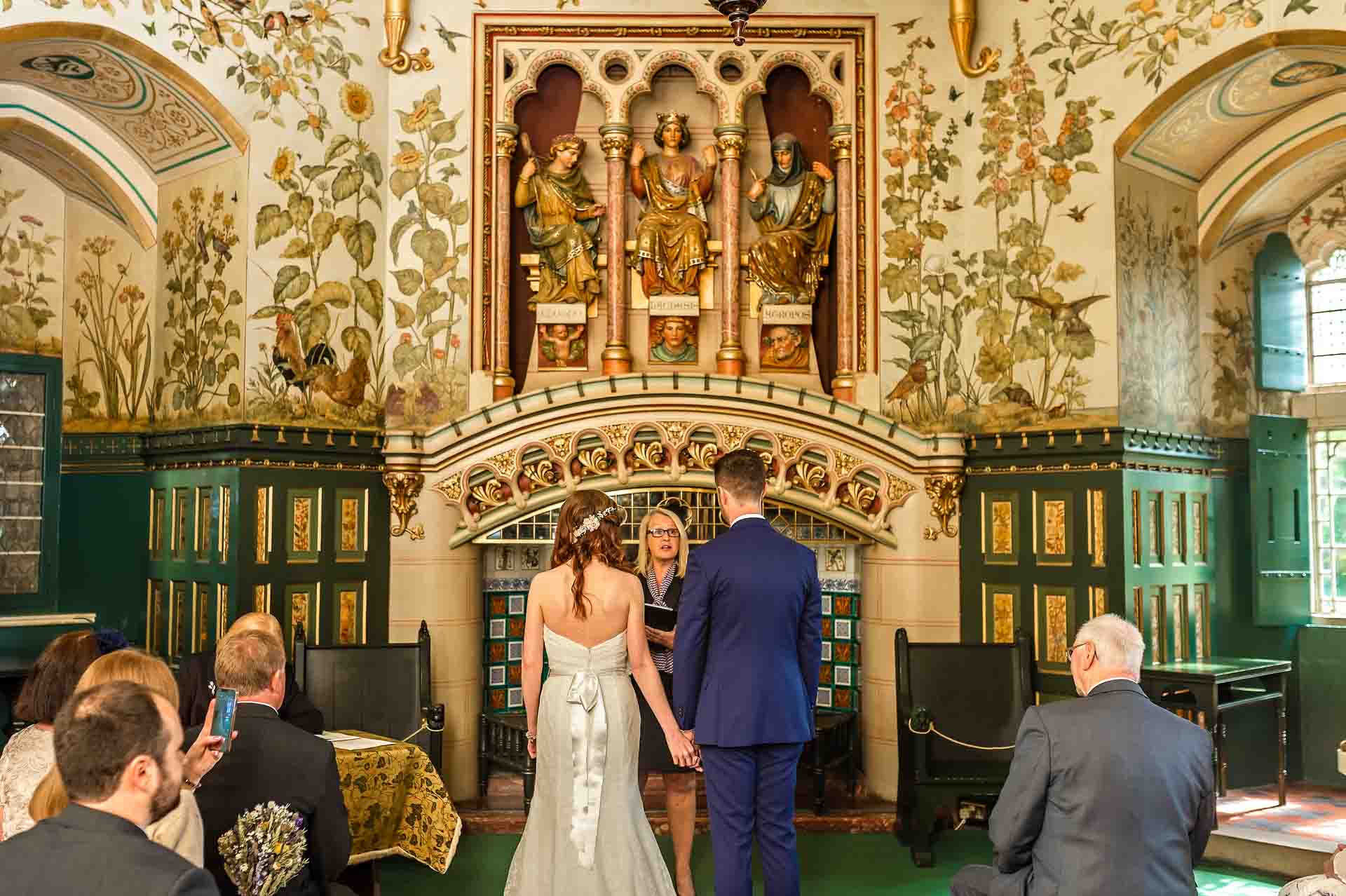 Castell Coch Wedding Ceremony Photography in Drawing Room from the Back