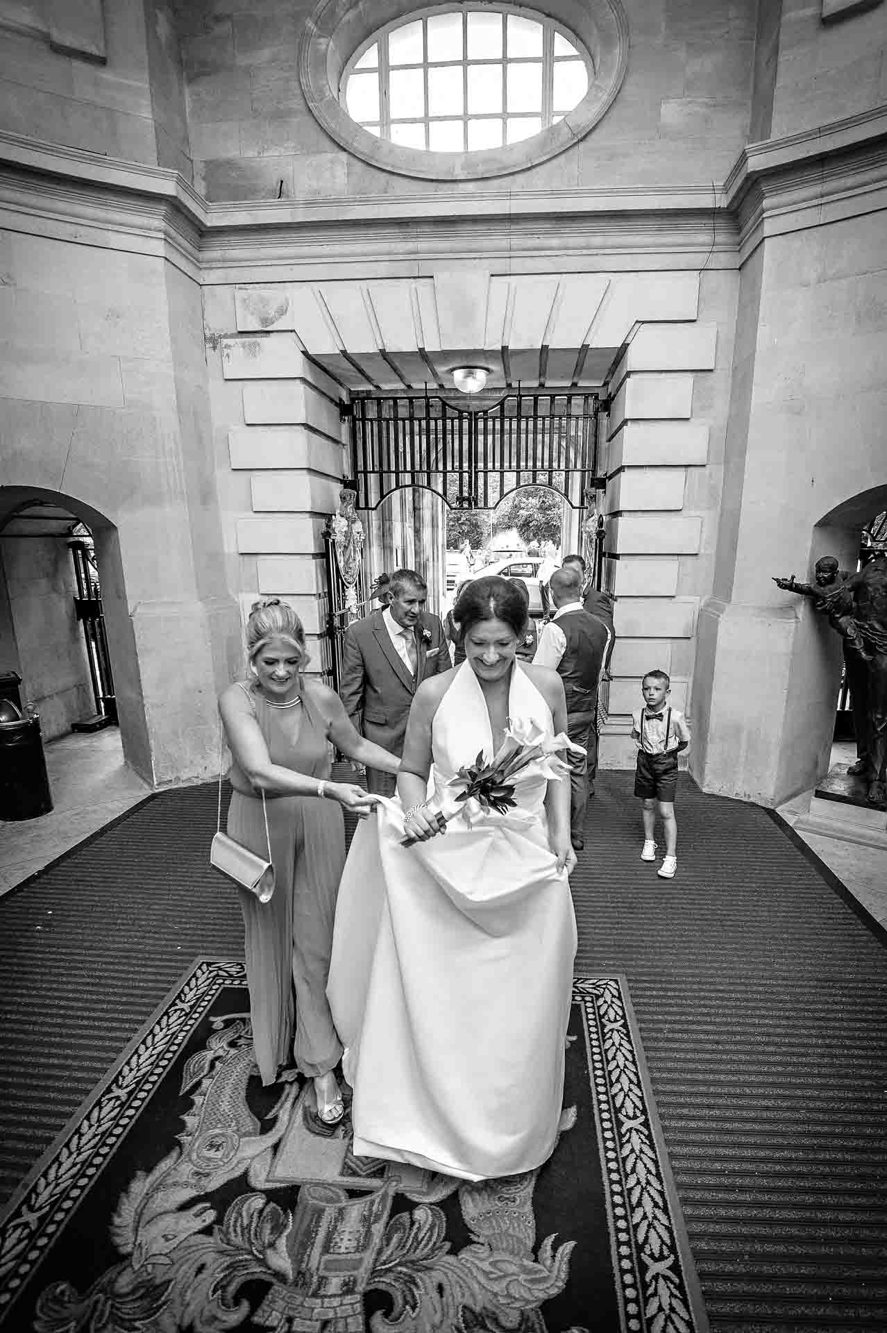 Entrance Hall in Cardiff City Hall - Wedding Party Entering