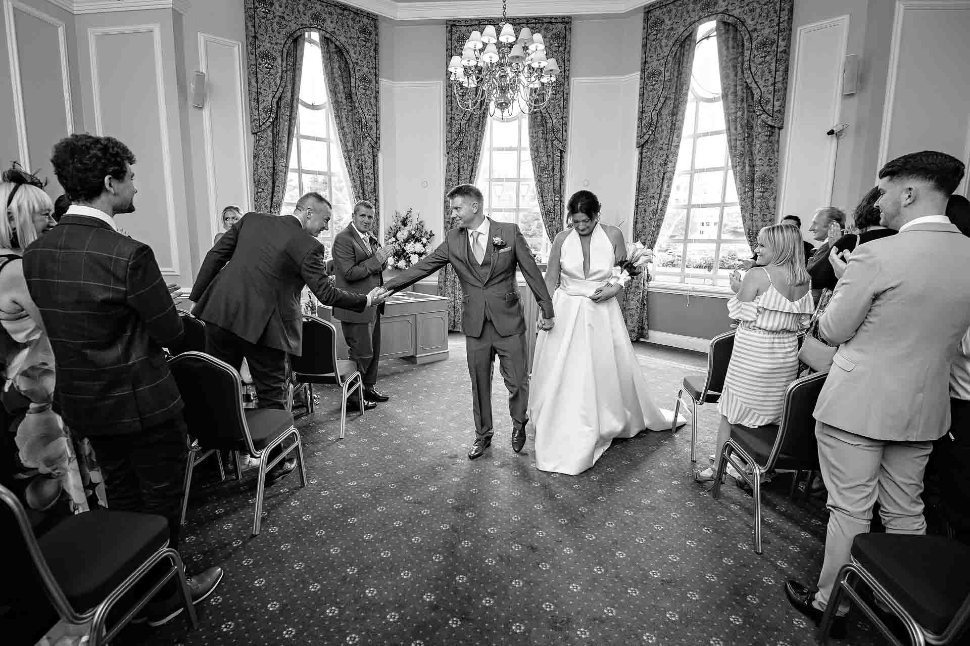 Handshake at Cardiff Wedding