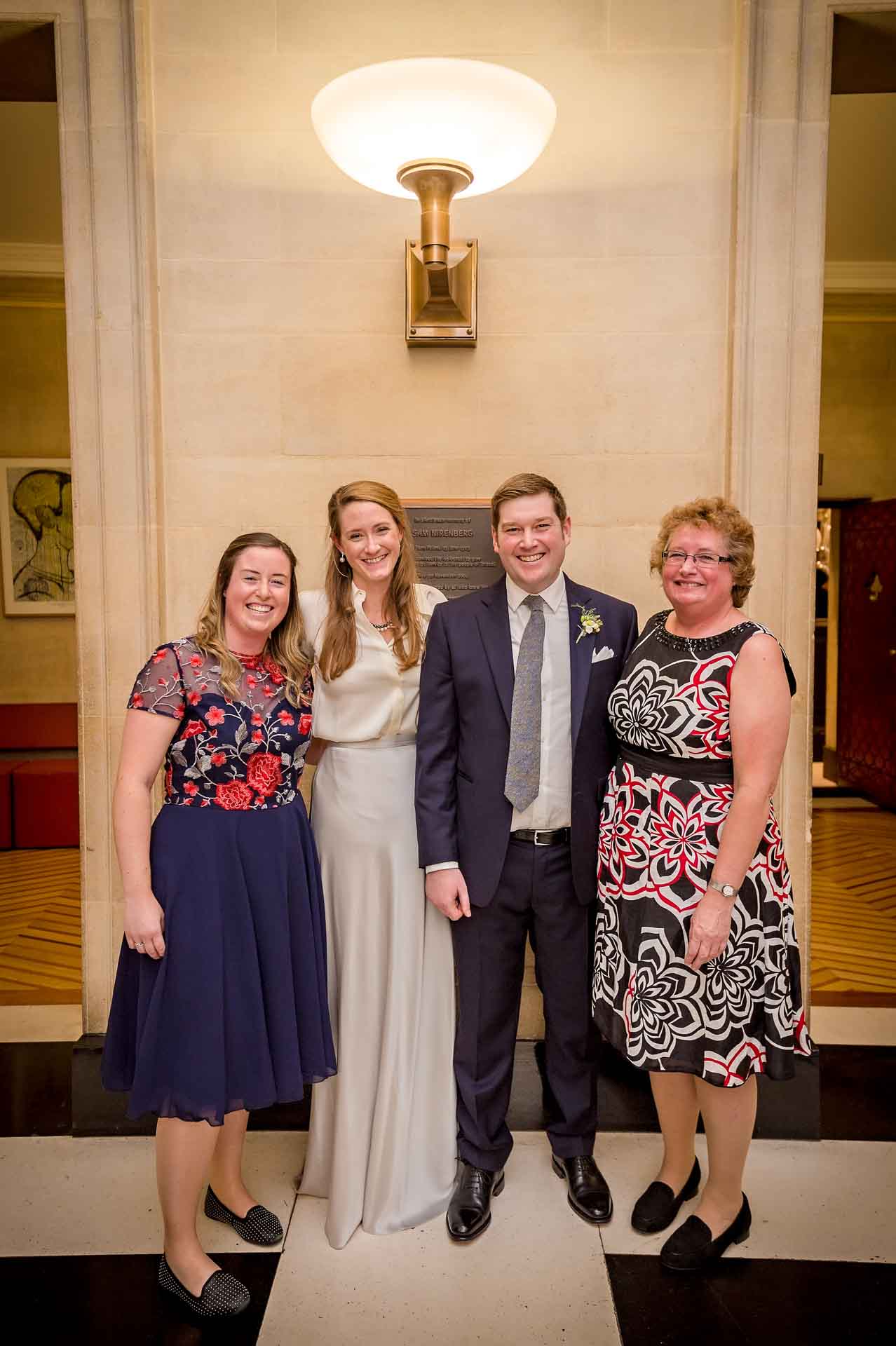 Small group portrait taken outside Council Chamber in Bristol City Hall