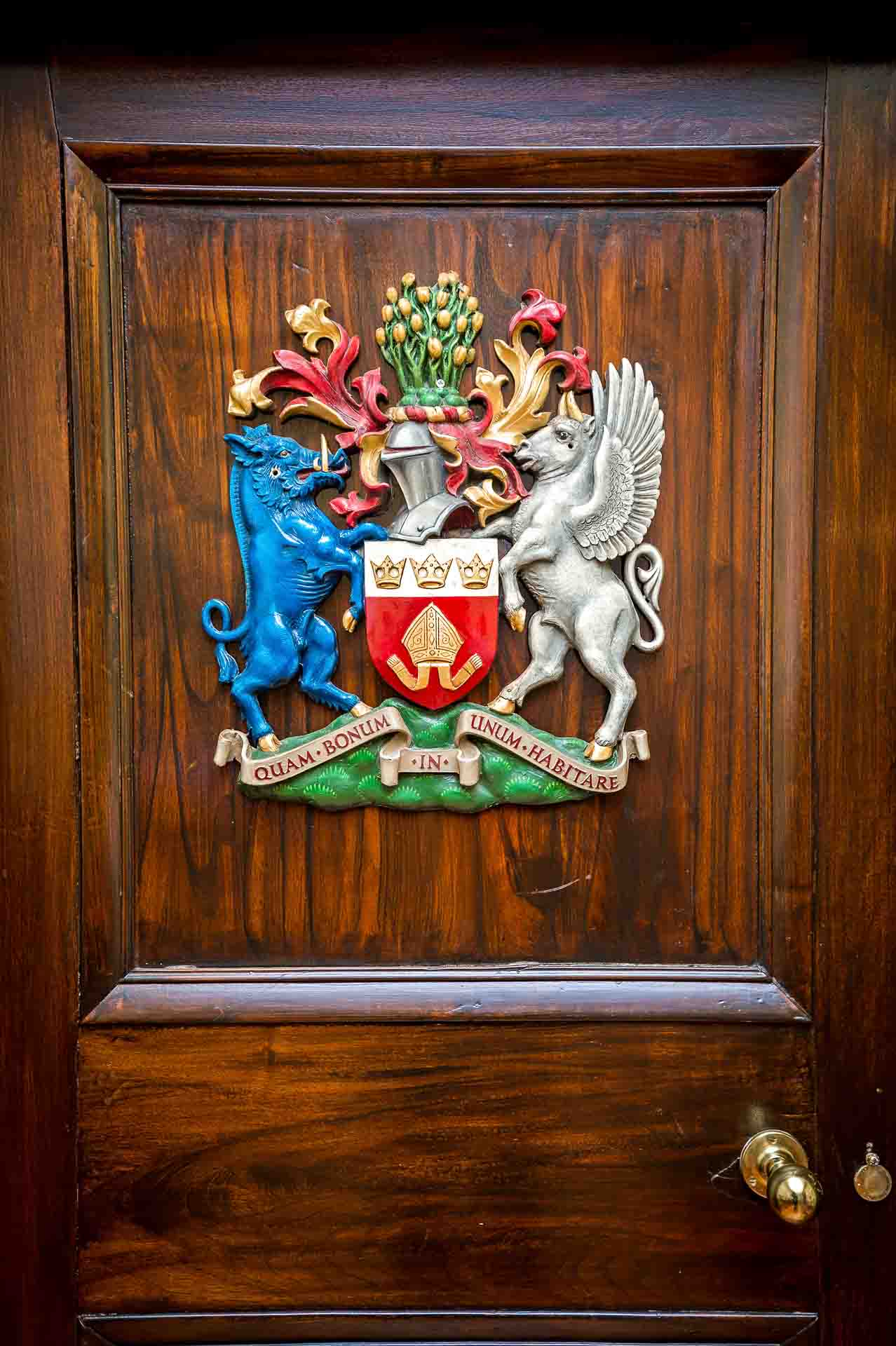 Royal Borough of Kensington and Chelsea Coat of Arms on Door