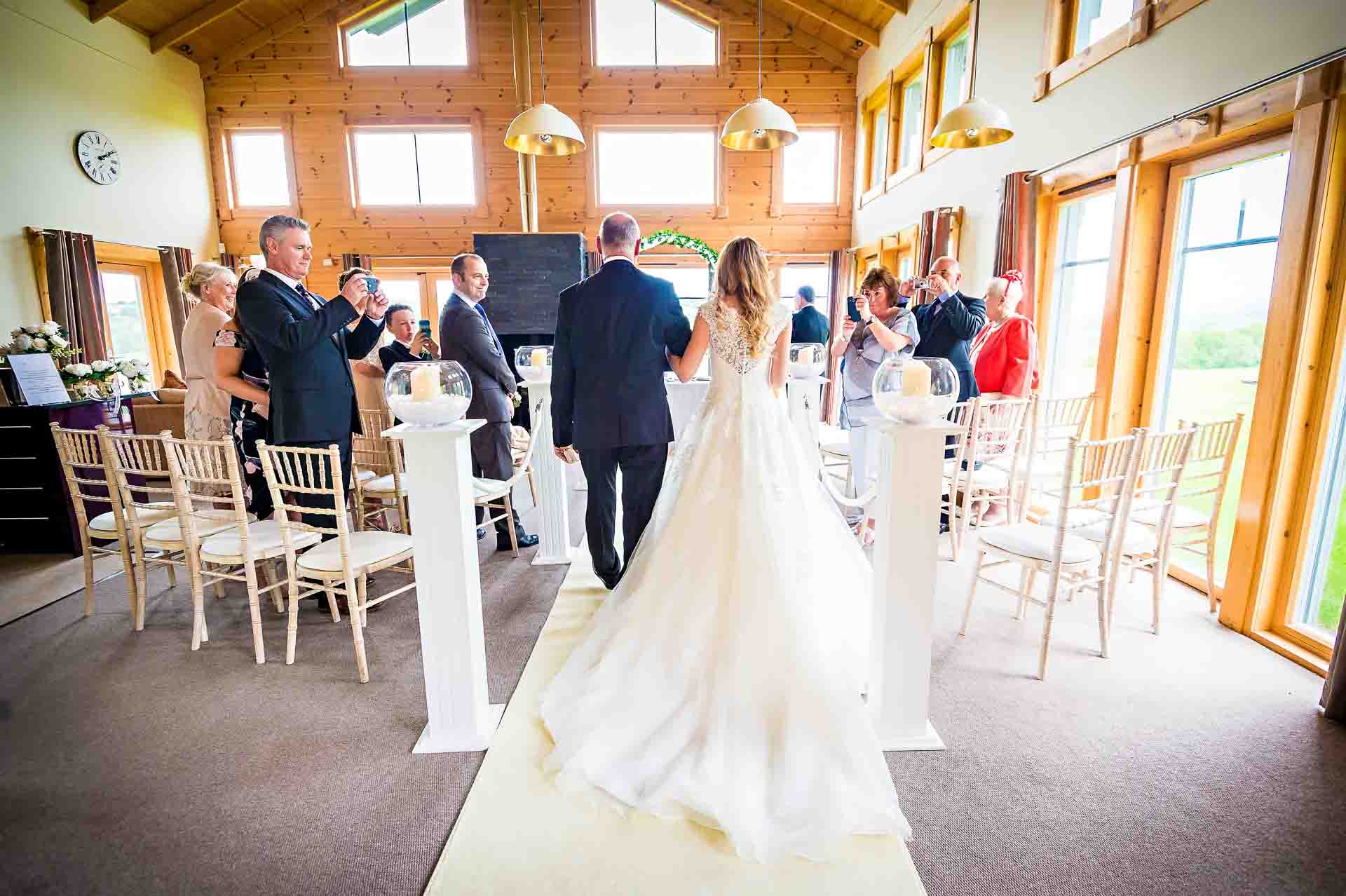 Father of Bride Walks Her Down the Aisle at Celtic Manor Resort, Newport