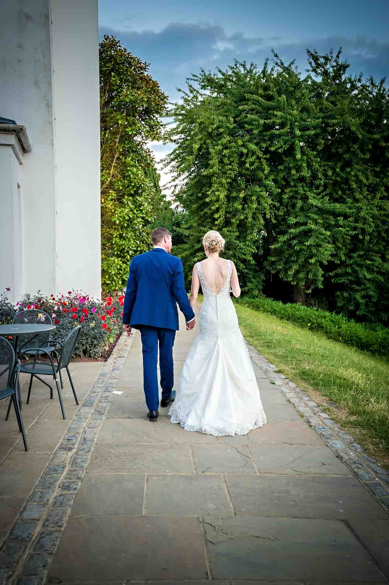 Back of Happy Couple at Pembroke Lodge Wedding