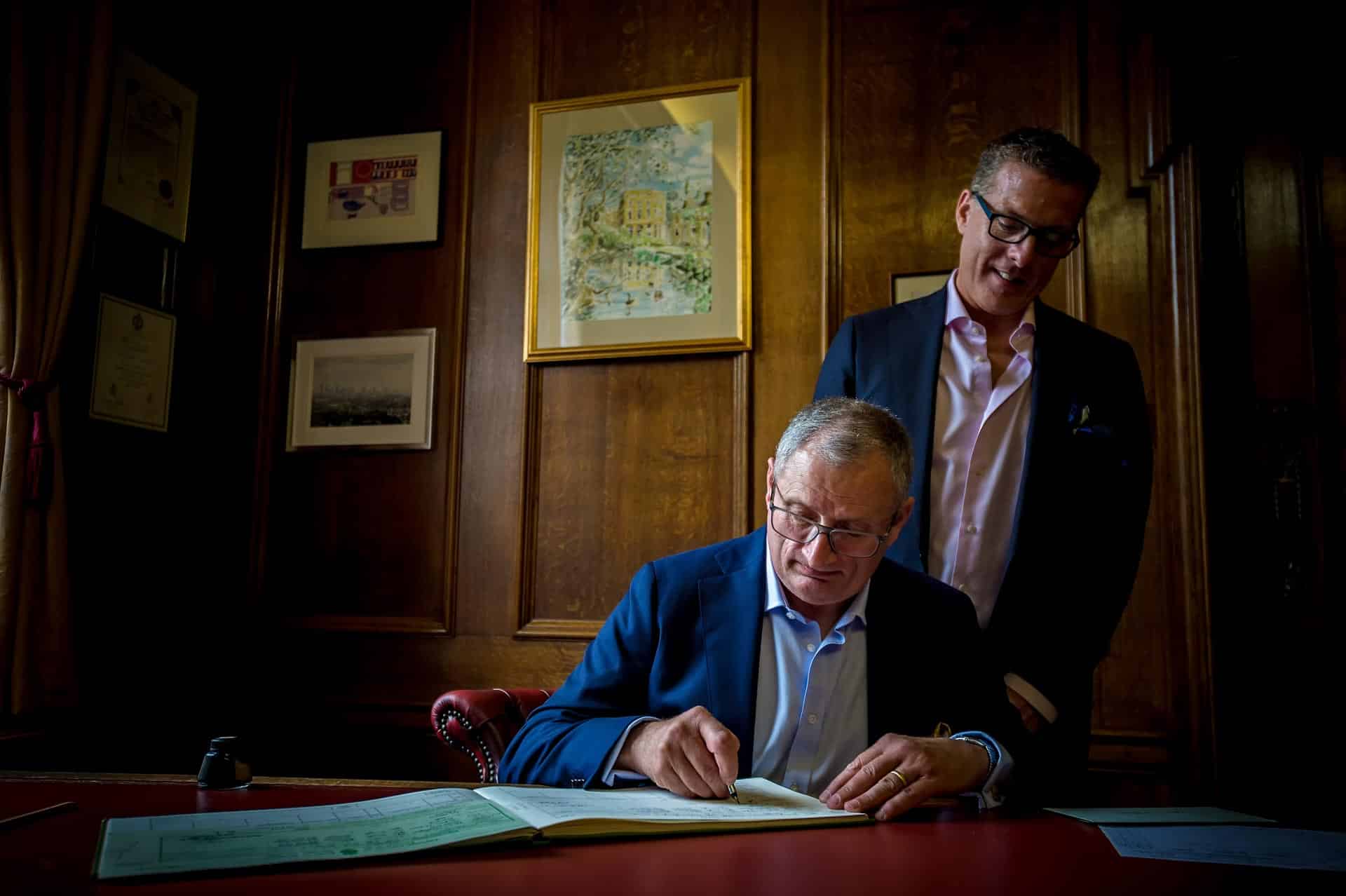 Gay Marriage Couple Signing the Wedding Register