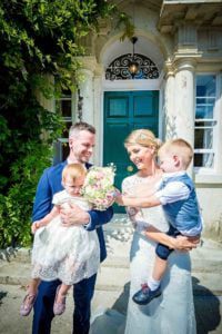 Newlyweds with Children at Morden Park House Wedding, Merton