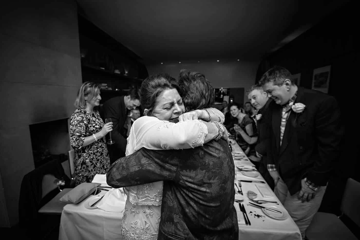 Cardiff Same Sex Wedding Photography Reception Hug