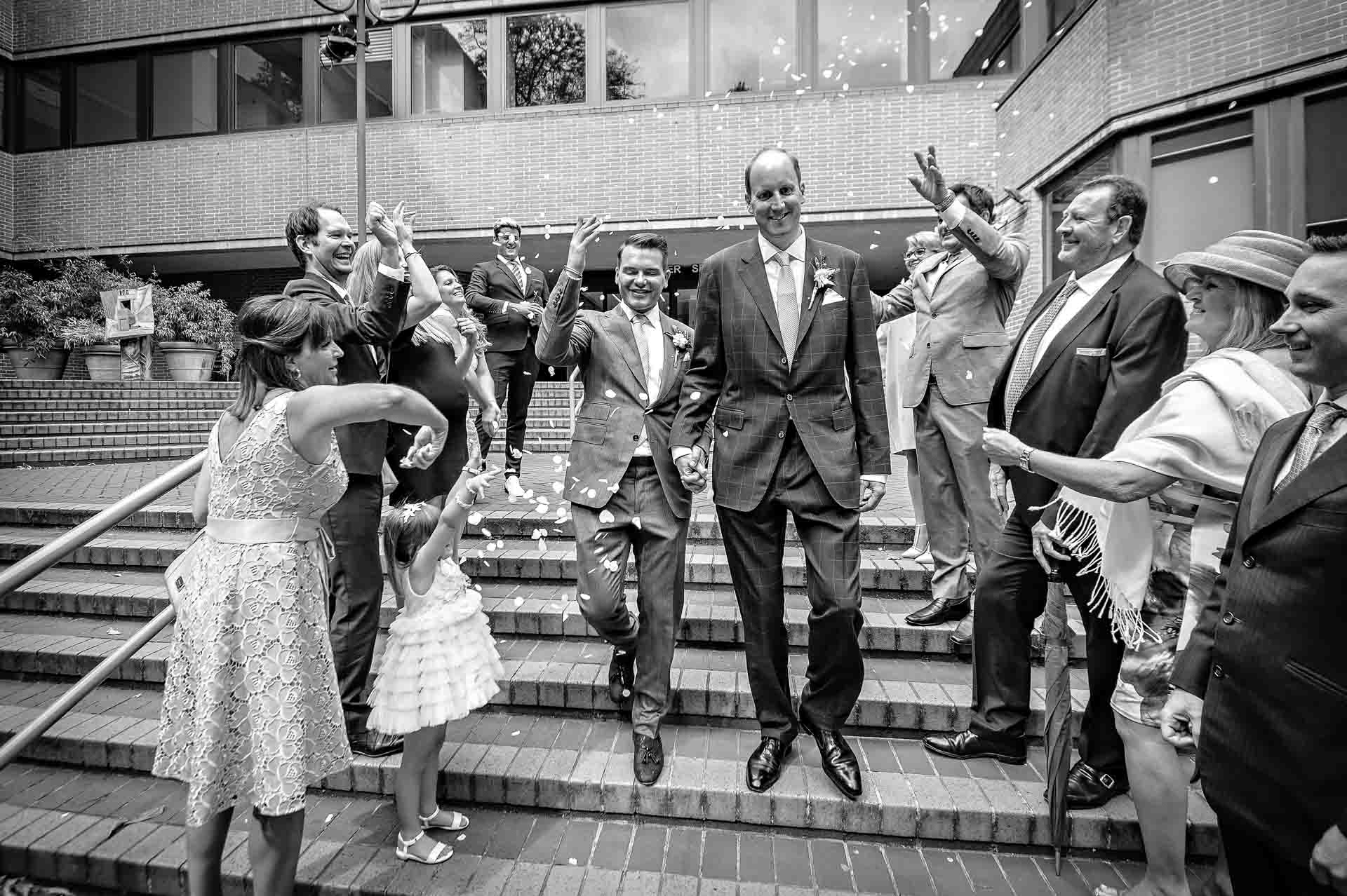 Gay Wedding Photography at Kensington Town Hall, London