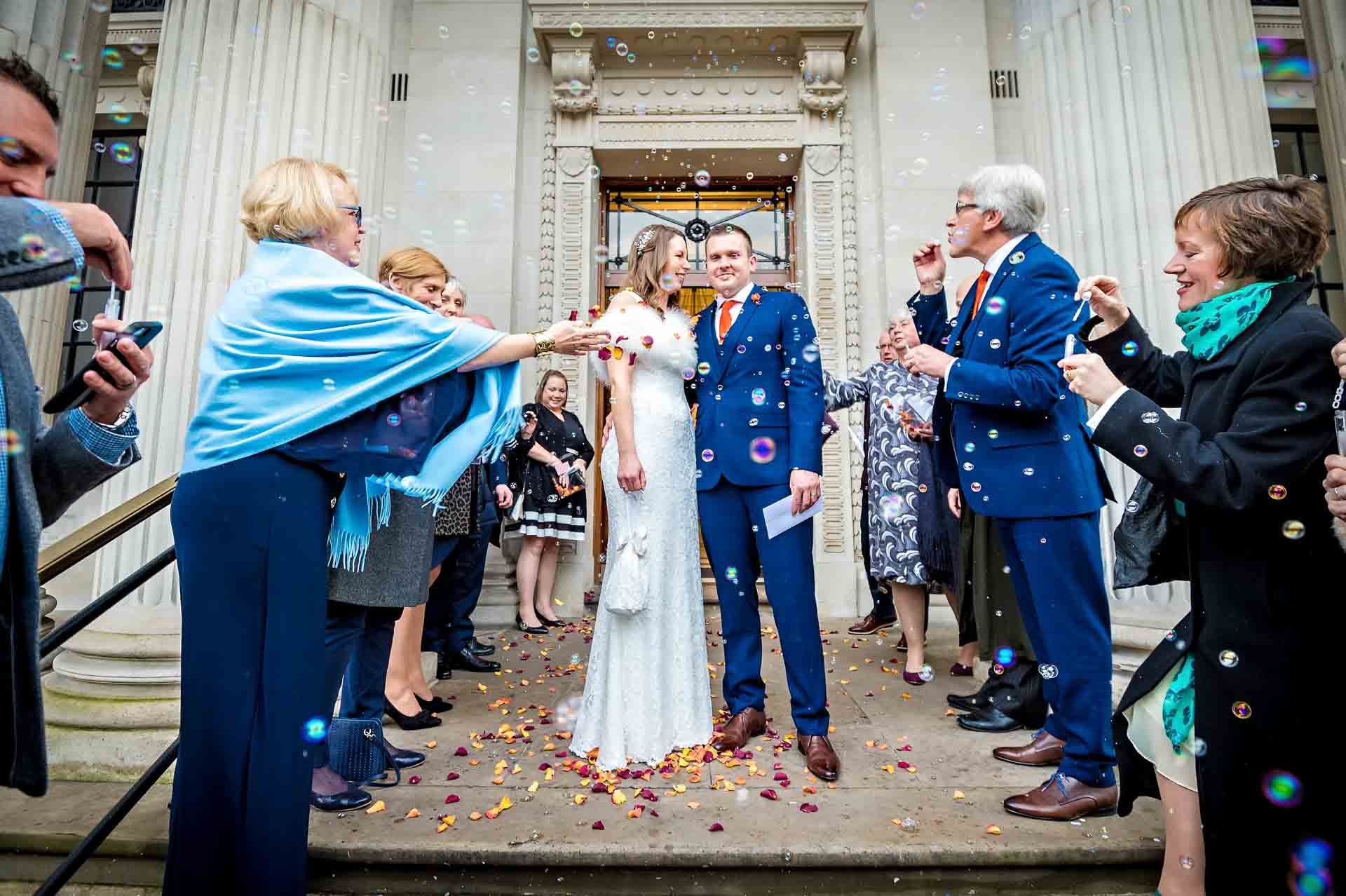 Bubbles Confetti at Old Marylebone Town Hall
