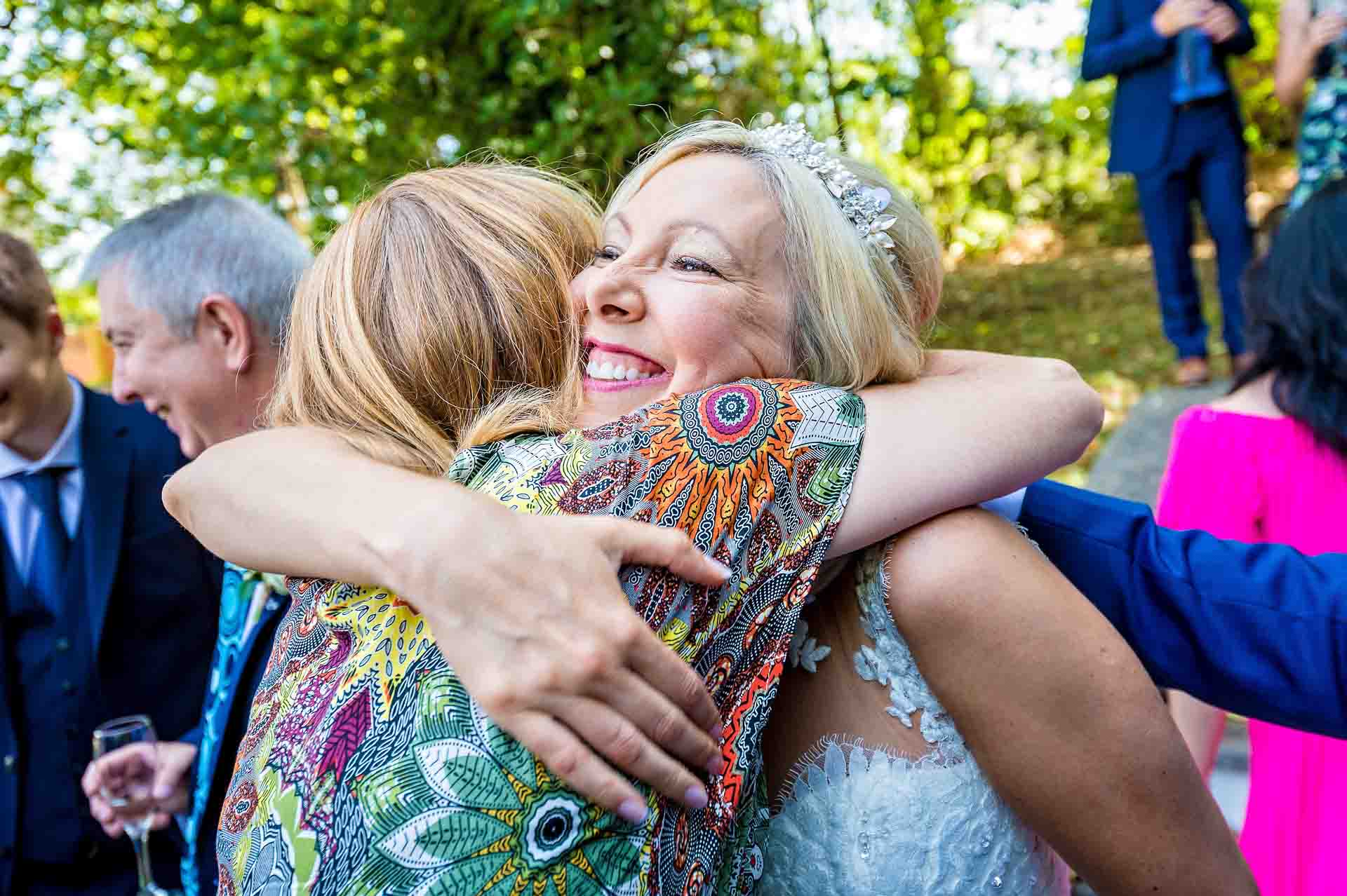 Hugging After Marriage Ceremony