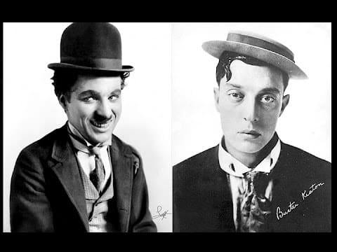 Charlie Chaplin & Buster Keaton Black and White Portraits