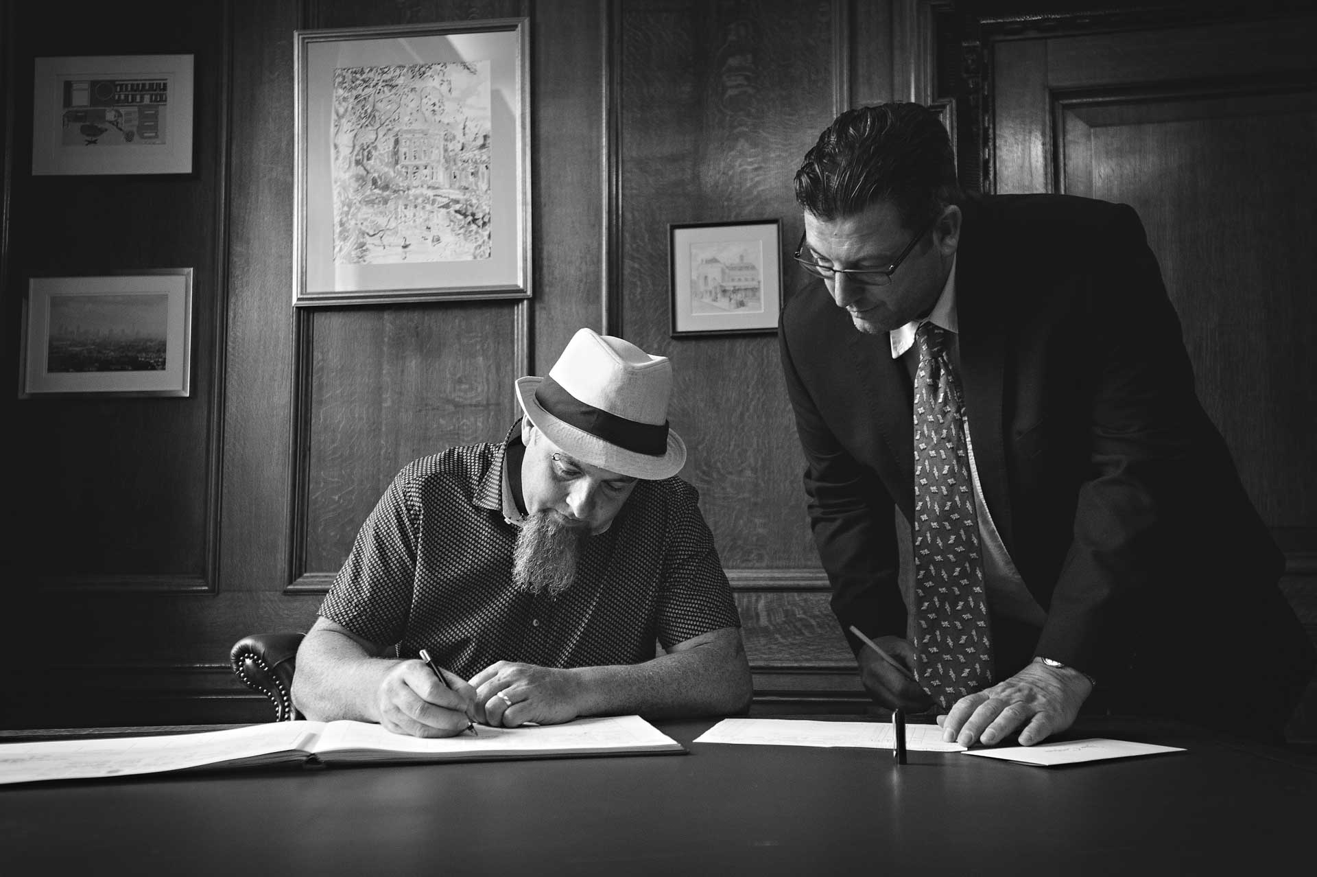 Witness Signing Register at Islington Town Hall Wedding